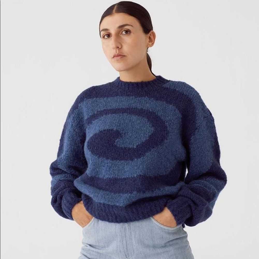 paloma wool blue twister sweater wool